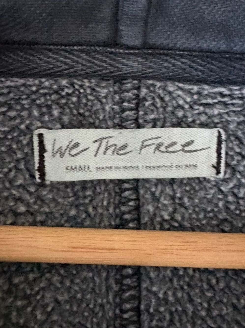 We The Free Washed Raw Edge Distressed Hoodie Black Size Small - Picture 3 of 6